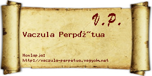 Vaczula Perpétua névjegykártya